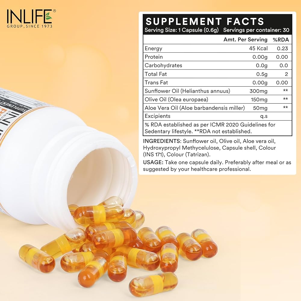 vitamin capsules supplement bottle nutrition facts